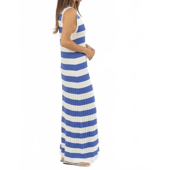NEW LALAVON contrast stripe maxi dress in coast - Picture 2 of 5